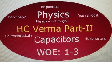 Physics: HC Verma Part-II Capacitors  Worked out examples: 1, 2 & 3