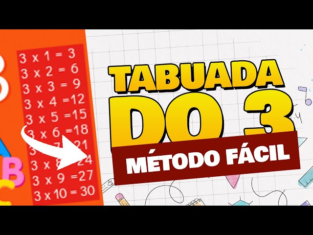 O MÉTODO MAIS RÁPIDO DE APRENDER A TABUADA DO 3 - Usando o Jogo da