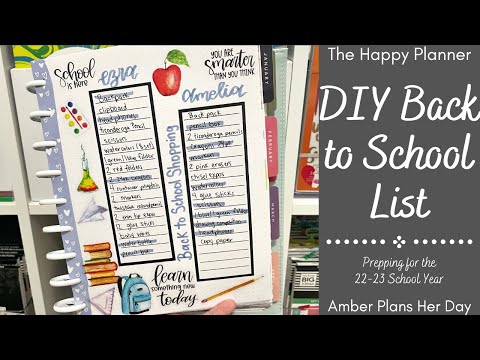 DIY Back to School Supply List | Amber Plans Her Day Stickers