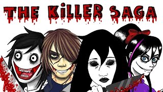 THE KILLER SAGA (JEFF, HOMICIDAL LIU, JANE & NINA THE KILLER) | TOP Draw My Life Creepypasta