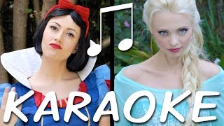 SNOW WHITE vs ELSA Karaoke (Princess Rap Battle) Instrumental Sing-along