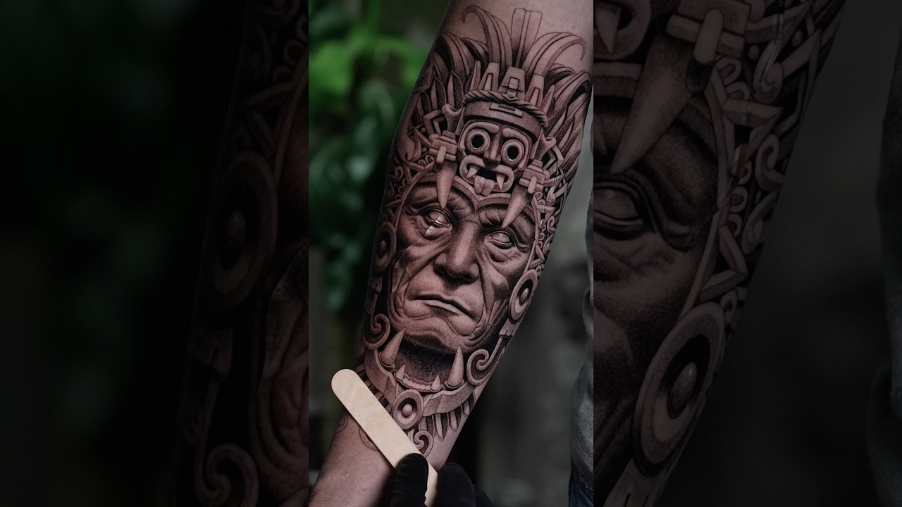 Aztec Warrior Tattoo (3RL ONLY) 🫴🏽 #tattooideas #shorts
