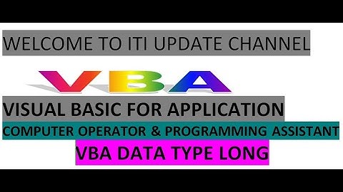 #COPA#VBA DATA TYPE #Programming Language#Visual Basic Application#