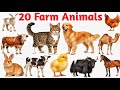 20 Farming Animals Name English in Hindi Explanation | Farm Animals Name | खेत के जानवरों के नाम