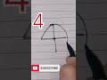 How to draw 4 number drawing #drawing #drawingtutorials #shortvideo #easydrawing