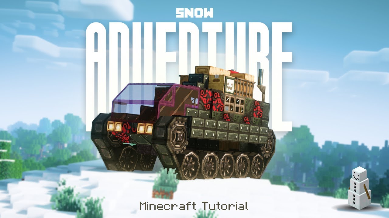 Snow Rover Minecraft Full Tutorial Snow adventure vehicle in Minecraft. Tutorial video # ...