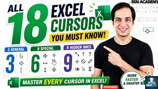 All 18 Excel Cursors You Must Know! (3 General + 6 Special + 9 Hidden Ones)