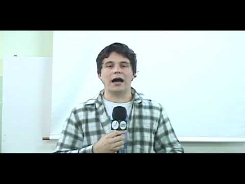 Boletim gravado na aula de Telejornalismo - Faculdade Satc