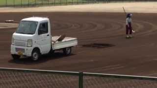 グランド整備　野球場マウンド・・・・　baseball Mound ground maintenance