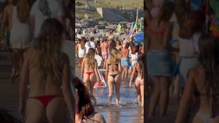 🇦🇷 Mar Del Plata Beach A Hot Day