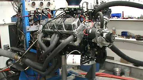 AMC 360 on the dyno, Edelbrock heads