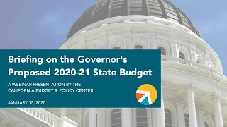 First Look: Briefing on the Governor's Proposed 2020-21 State Budget