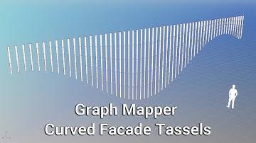 Graph Mapper Curved Facade Tassels - grasshopper tutorial