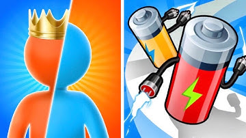 Giant Rush Vs Battery Run 3d Game Max All Levels Walkthrough Android iOS Gameplay