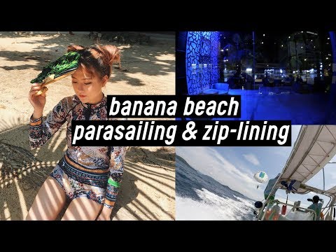 Phuket Trip #2: Parasailing, Zip-lining, Banana Beach Koh Hey Island, more Food!! | DTV #32