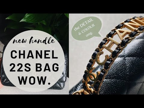 For Sale A New Trendy Bag! Chanel 22S Black Caviar Camera Case with Chain