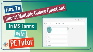 Microsoft Forms - How To Copy Multiple Choice Questions From MS Word