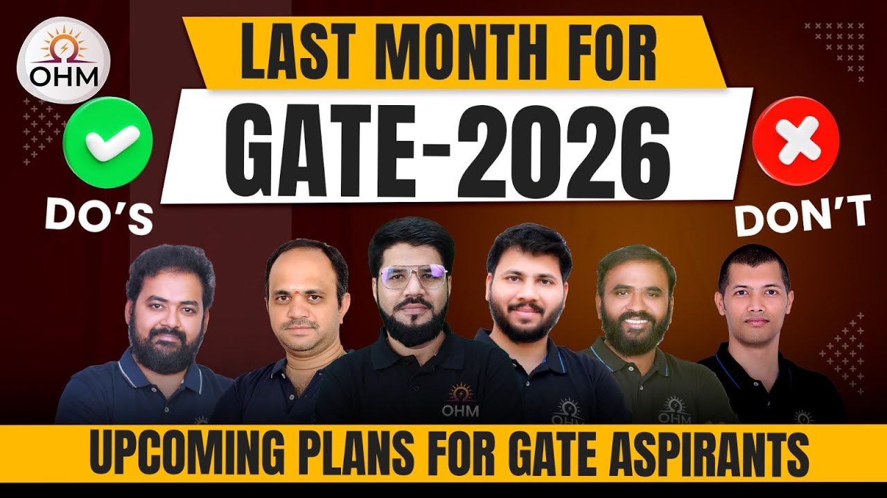 Last Month Strategy for GATE 2026 | Do’s & Don’ts + Marathon ...