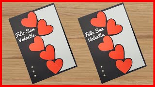 ✔️Tarjeta SIMPLE para el día del amor y la amistad 🥰 Manualidades para San  Valentín 😘Valentine Card - thptnganamst.edu.vn