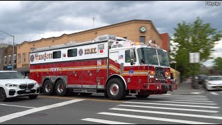 FDNY Rescue 5 Responds to a 10-75 With Real Q