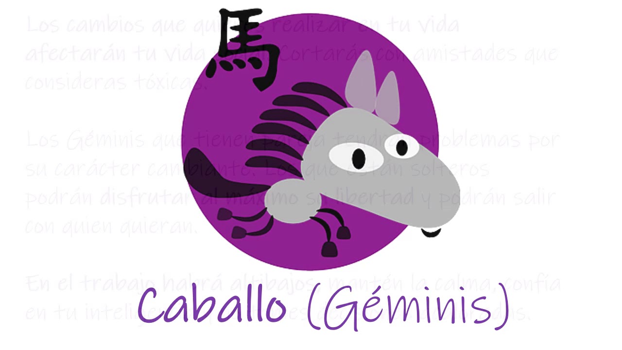 Horóscopo Chino Géminis (Caballo) 2020 YouTube