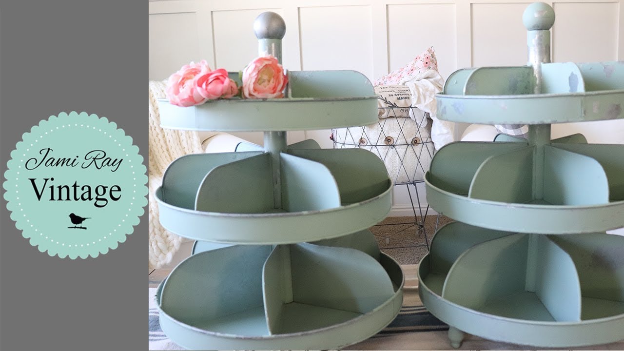 Painting Metal Organizers With Chippy Milk Paint | Painting Metal With Milk Paint