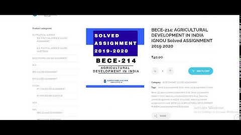 BECE 214 AGRICULTURAL DEVELOPMENT IN INDIA IGNOU Solved ASSIGNMENT 2019 2020