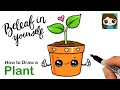 How to Draw a Plant in a Pot 🌱 Cute Pun Art #10