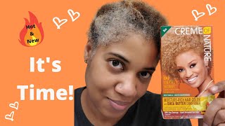 Dying my Gray Hair with Creme of Nature Lightest Blonde at Home