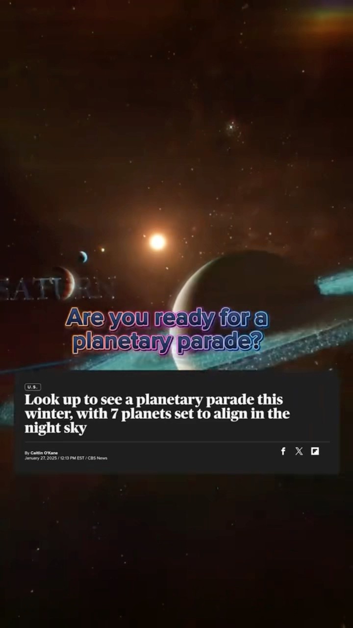 Planetary parade coming with 7 planets set to align in night sky #shorts