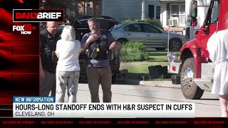 Hours-long standoff ends with suspect in handcuffs