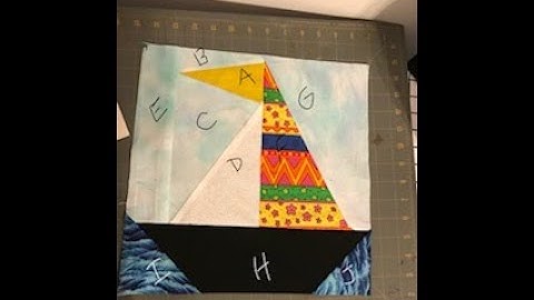 Sailboat paper pieced block