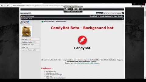 Darkorbit Candy Bot SetUp