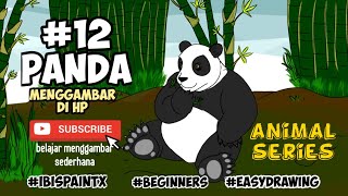 CARA Menggambar PANDA Mudah Untuk Pemula || Tutorial Ibispaintx