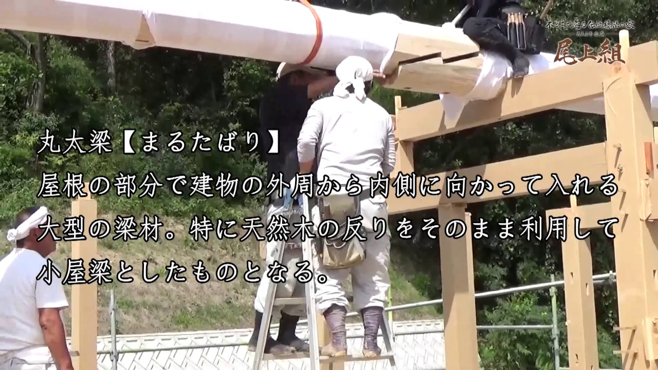 伝統工法の上棟（尾上組）