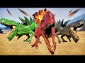 ZILLAS in The Fighting Arena with TREX, SPINOSAURUS & ALLOSAURUS - Jurassic World Evolution