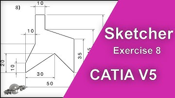 CATIA V5 Tutorial by Masoud Pourghavam--Sketcher Exercise 8--SOLID PLANET