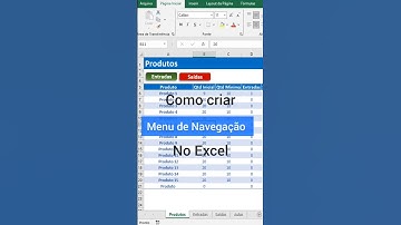 Como fazer Menu de Navegação no Excel