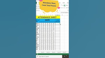 attendance sheet count total present #shorts #exceltips #excel #exceltutorial #formula #youtubeshort