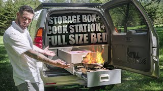 Overland Storage Box Build with Cook Station and Full Size Bed for Lexus GX470