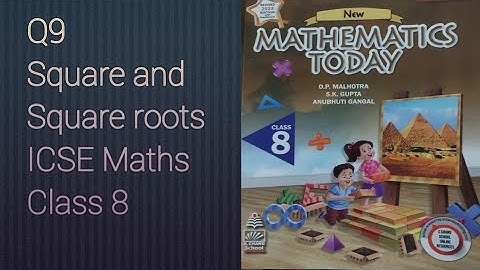 Q9 Ex 3B Square & Square roots | ICSE Math Class 8 | New Mathematics today | OP Malhotra |