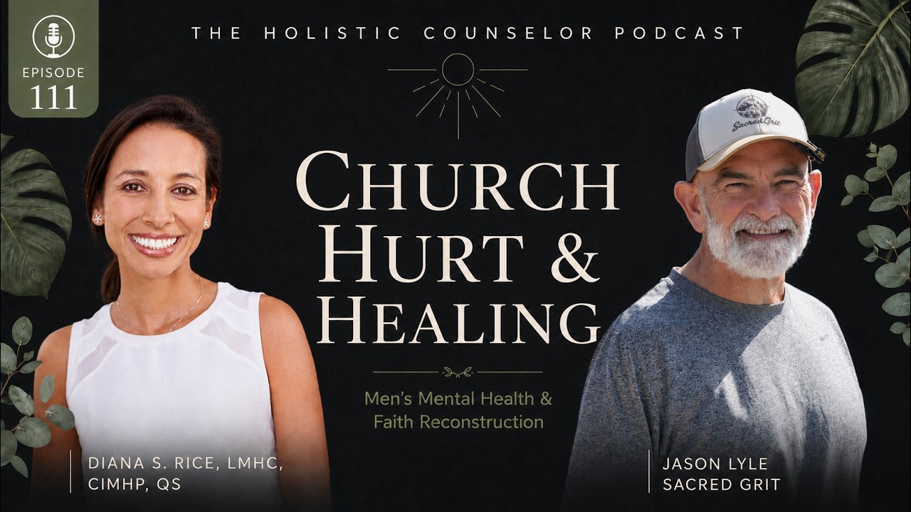 Episode 111 artwork: Men's Mental Health, Church Hurt, and Nervous System Healing with Sacred Grit's Spiritual Coach, Jason Lyle