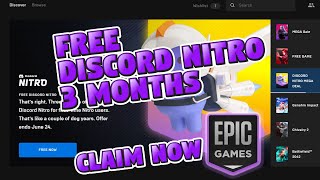 How to Claim Free Discord Nitro for 3 Months by Epic Game Store | Redeem Your Voucher
