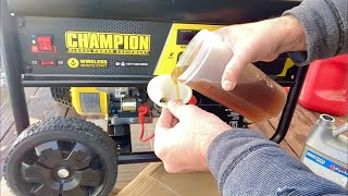 How to CHANGE OIL on CHAMPION 3500W GENERATOR Fast and Easy!