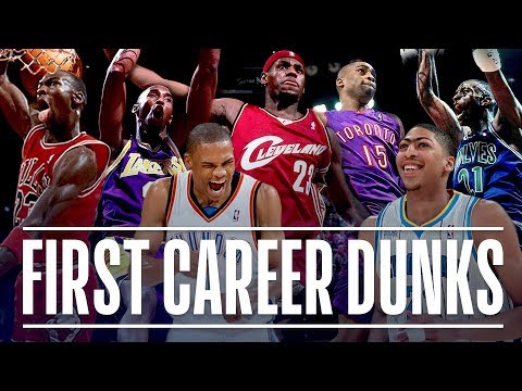 NBA Stars' First Career Dunk (Michael Jordan, Kobe Bryant, Vince Carter, LeBron James)