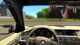 BMW M5 F10 City Car Driving Simulator G27 300 Km/h Big Crash Ending !!! screenshot 4