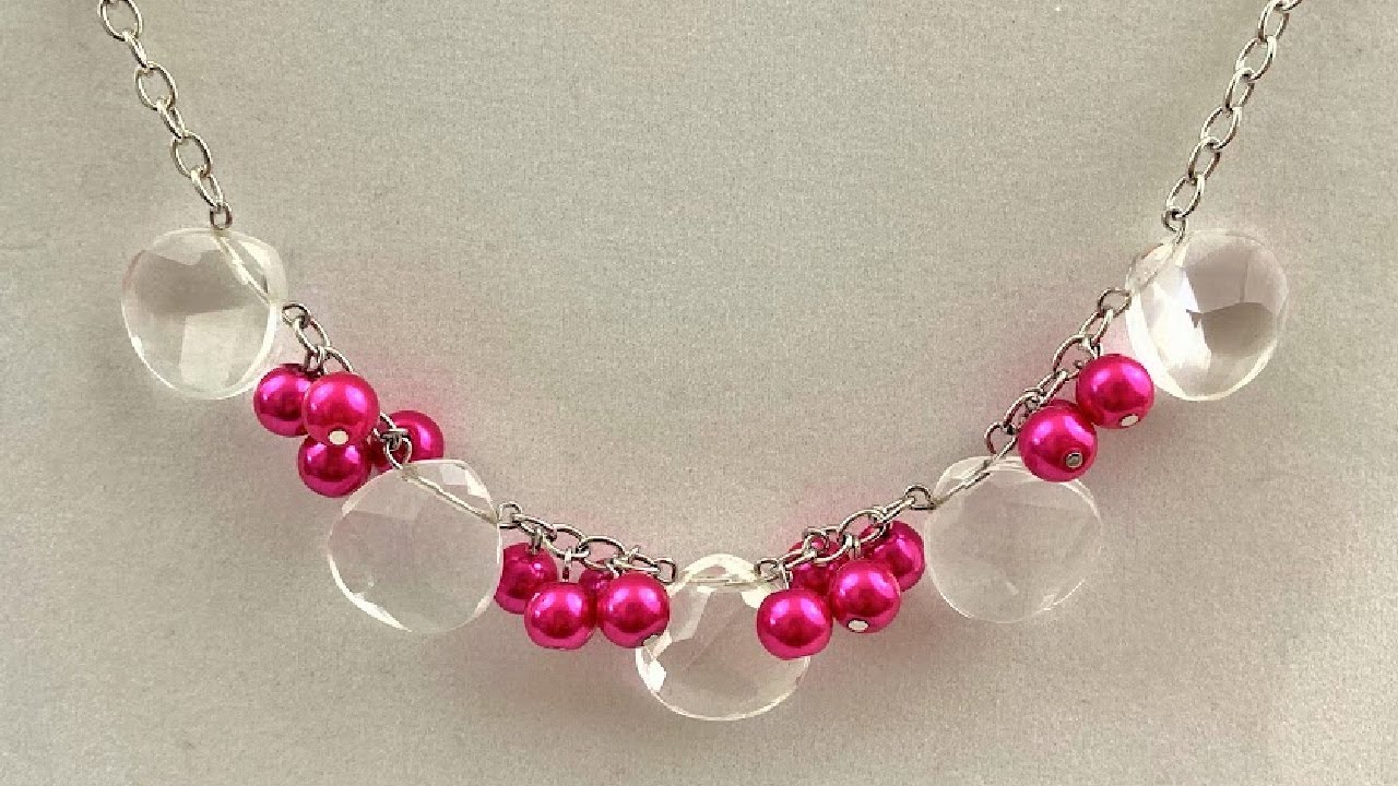HOW TO MAKE THIS BEADED NECKLACE AT HOME DIY Beaded Necklace YouTube
