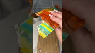 viral fruit roll up ice cream sandwich recipe🍦😎 #shorts #easydessert #easyrecipe #viralrecipe