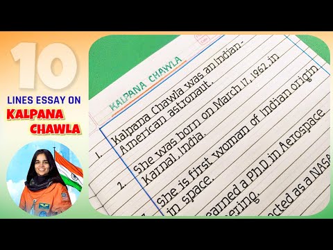 10 lines on KALPANA CHAWLA | Essay on Kalpana Chawla | Kalpana Chawla 10 lines english