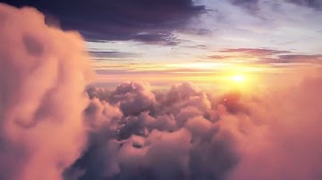 4K UHD 10 hours - Flying Above Clouds with Relaxing Music, loop - calming, meditation, nature